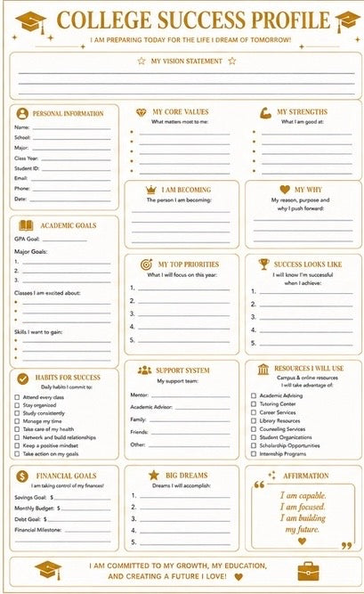 Manifest Journal for College Students