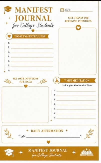 Manifest Journal for College Students
