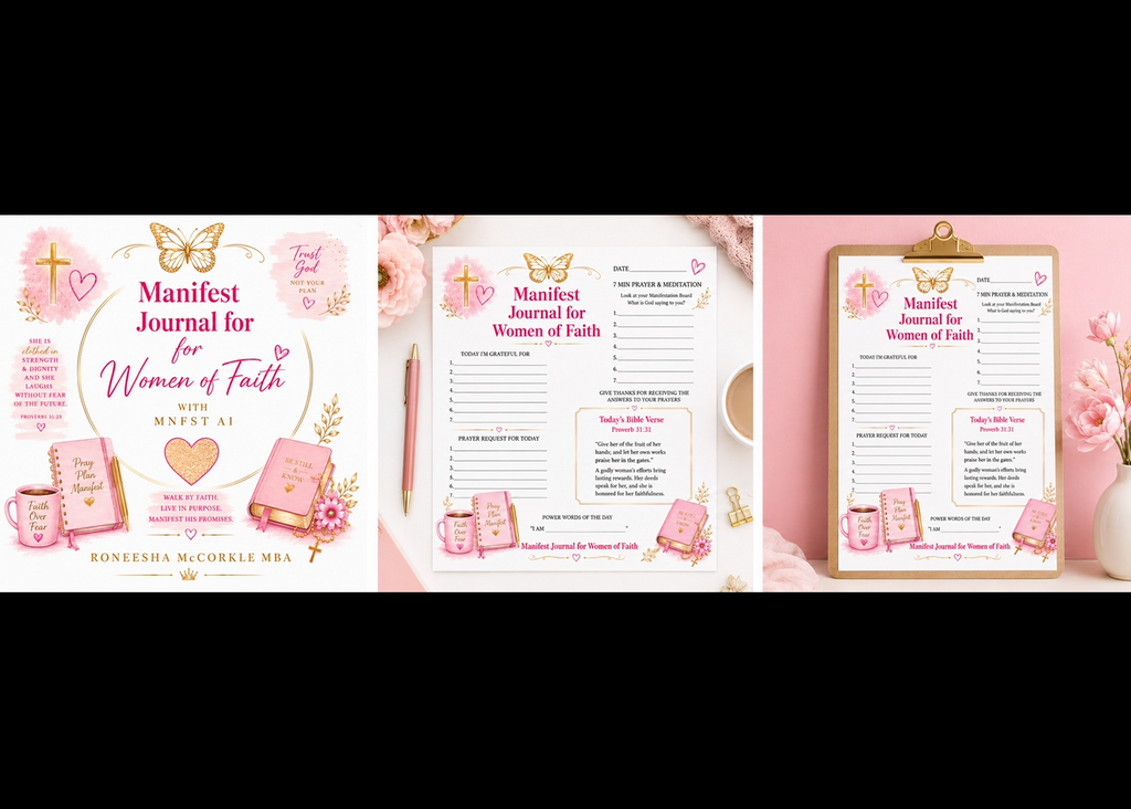 Manifest Journal for Women of Faith