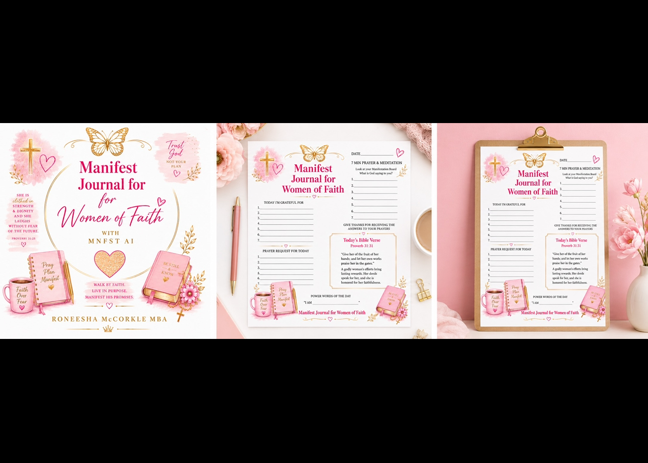 Manifest Journal for Women of Faith