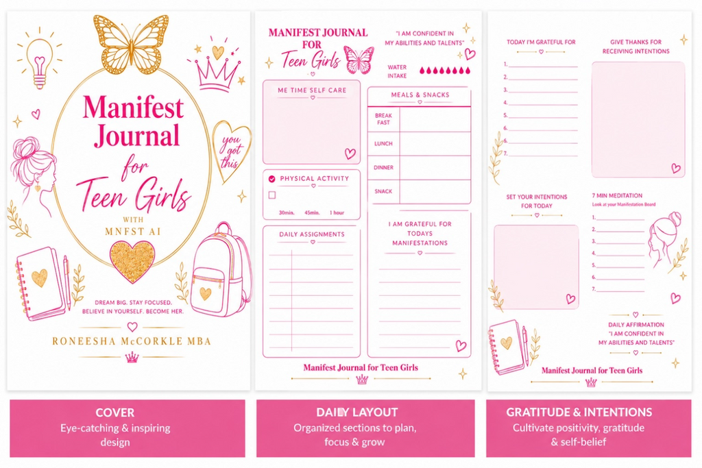 Manifest Journal for Teen Girls